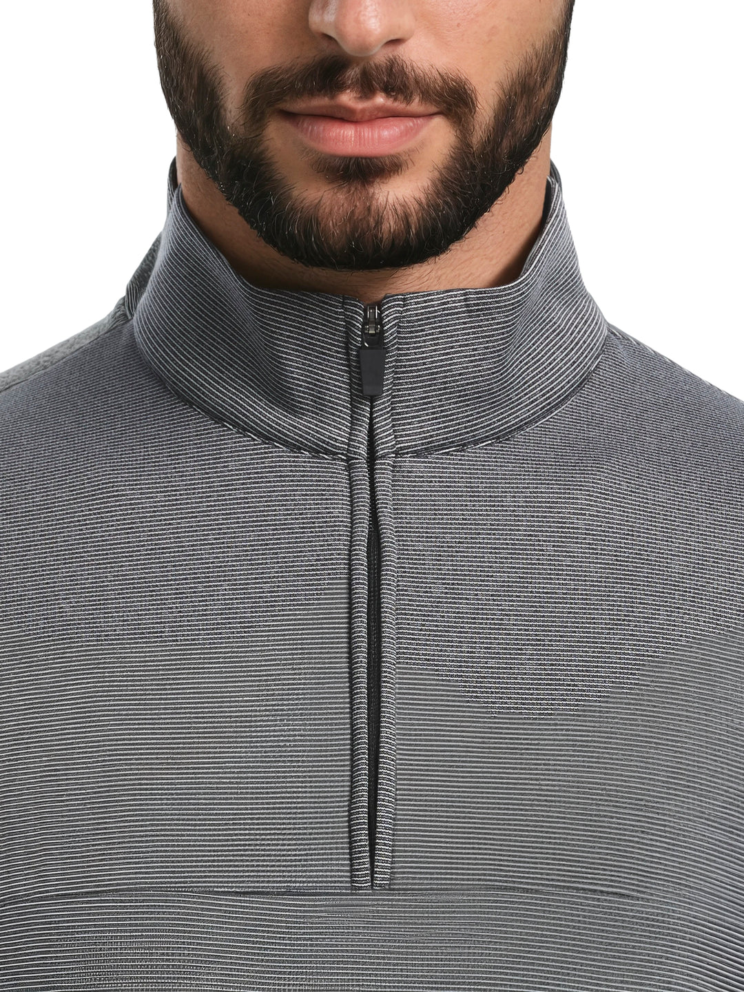 Men's Heather Fleece Quarter Zip Golf Pullover