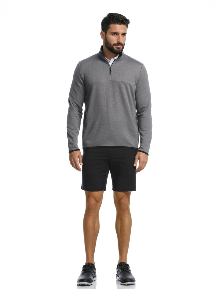 Men's Heather Fleece Quarter Zip Golf Pullover