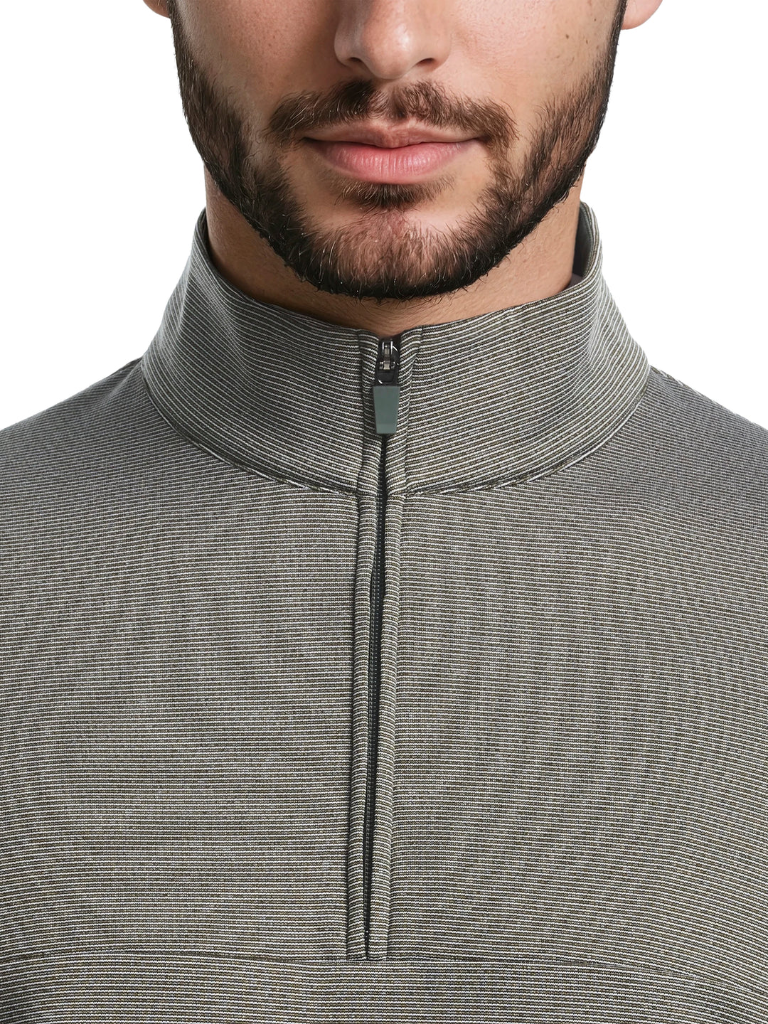 Men's Heather Fleece Quarter Zip Golf Pullover