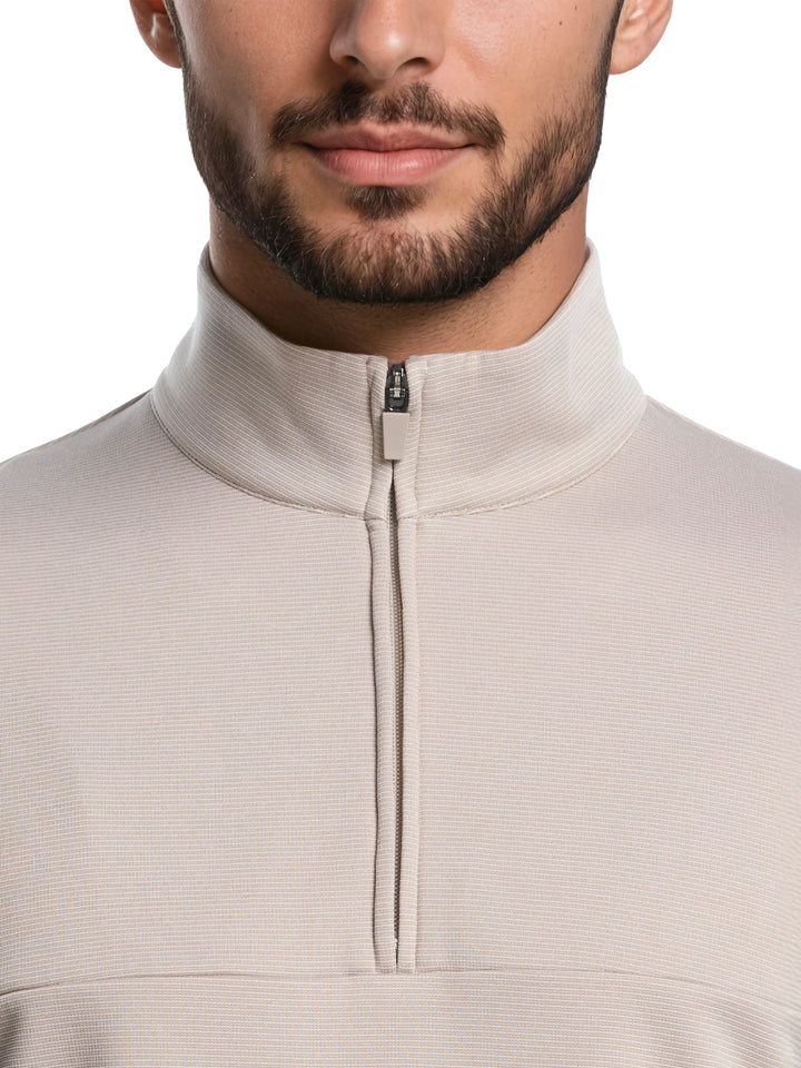 Men's Heather Fleece Quarter Zip Golf Pullover