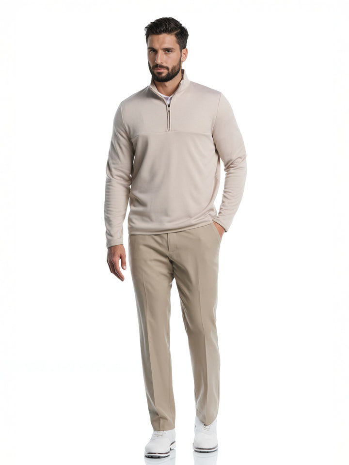 Men's Heather Fleece Quarter Zip Golf Pullover