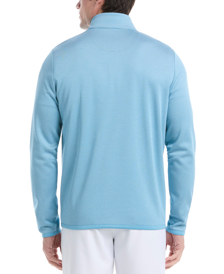 Heather Fleece 1/4 Zip Golf Pullover (Delphinium Heather) 