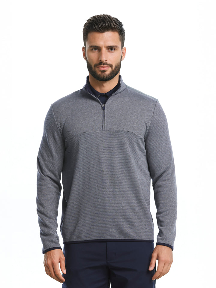 Men's Heather Fleece Quarter Zip Golf Pullover