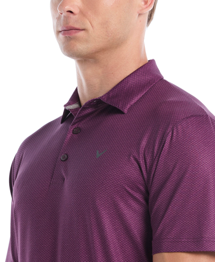 Heather Geo Print Golf Polo (Italian Plum) 