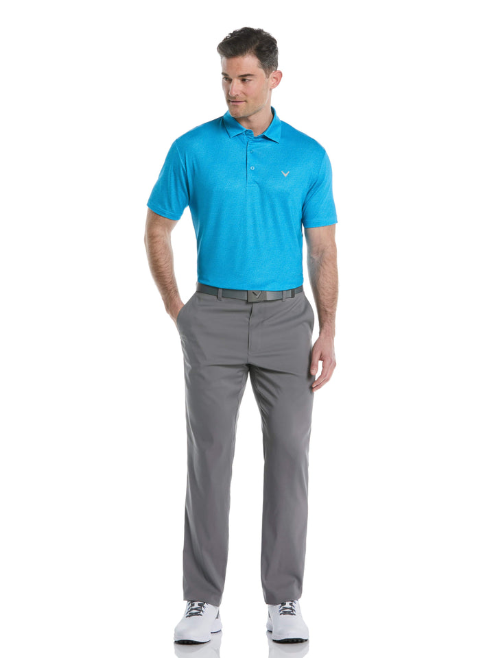 Men's Heather Geo Print Golf Polo