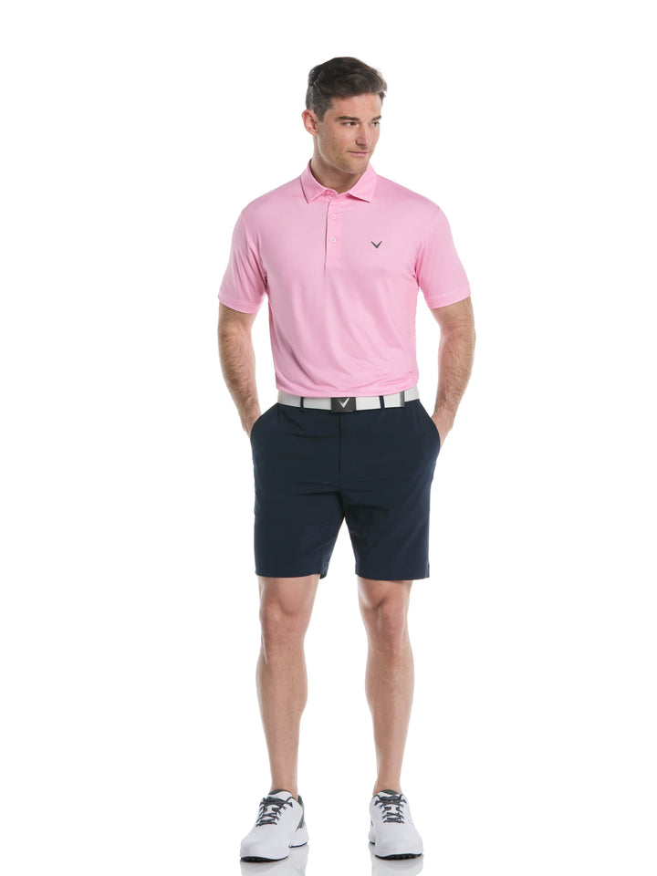 Men's Heather Geo Print Golf Polo