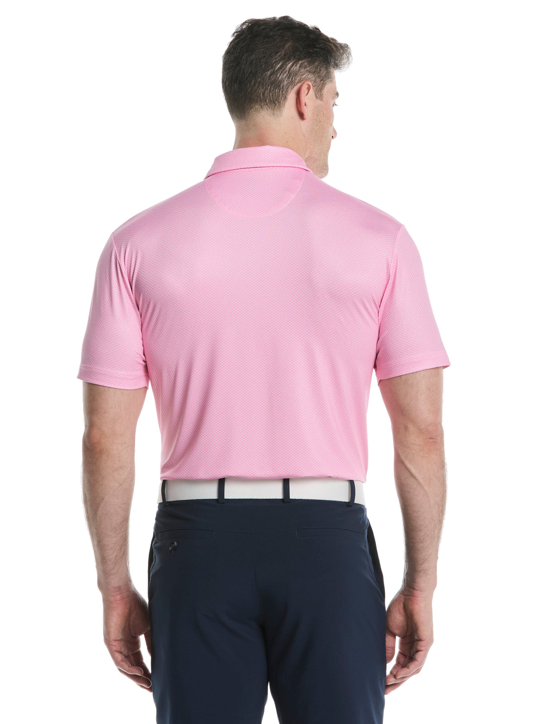 Men's Heather Geo Print Golf Polo