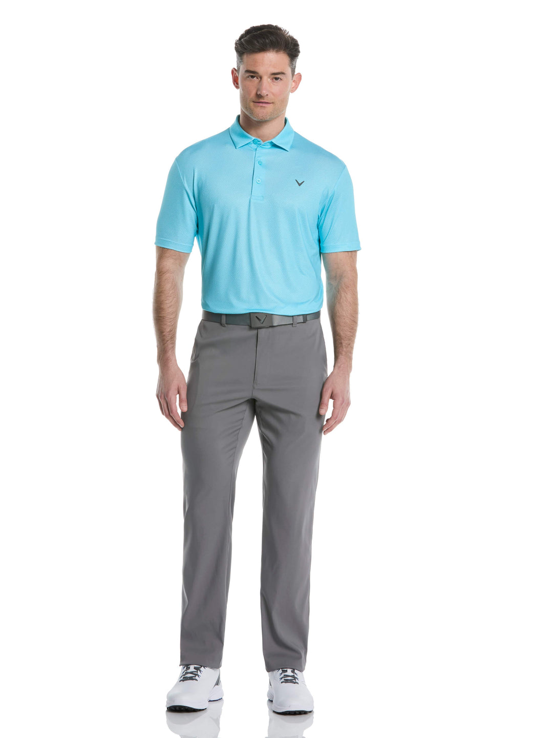 Men's Heather Geo Print Golf Polo