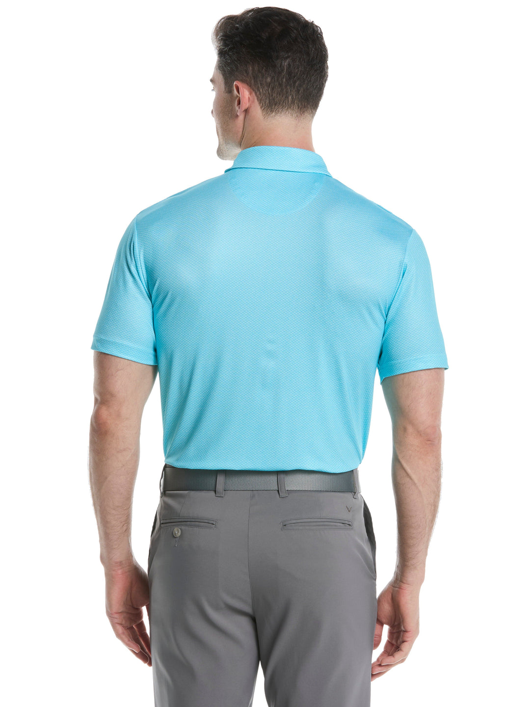 Men's Heather Geo Print Golf Polo
