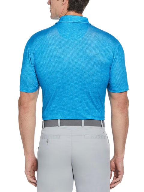 Heather Geo Print Golf Polo (Methyl Blue) 