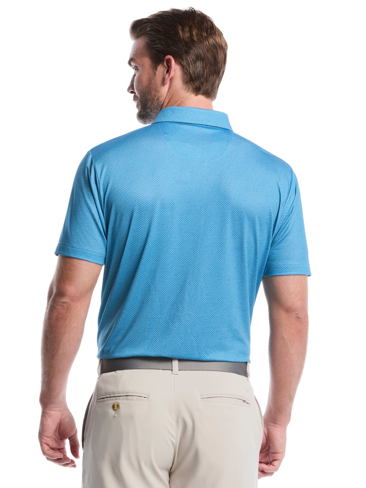 Men's Heather Geo Print Golf Polo