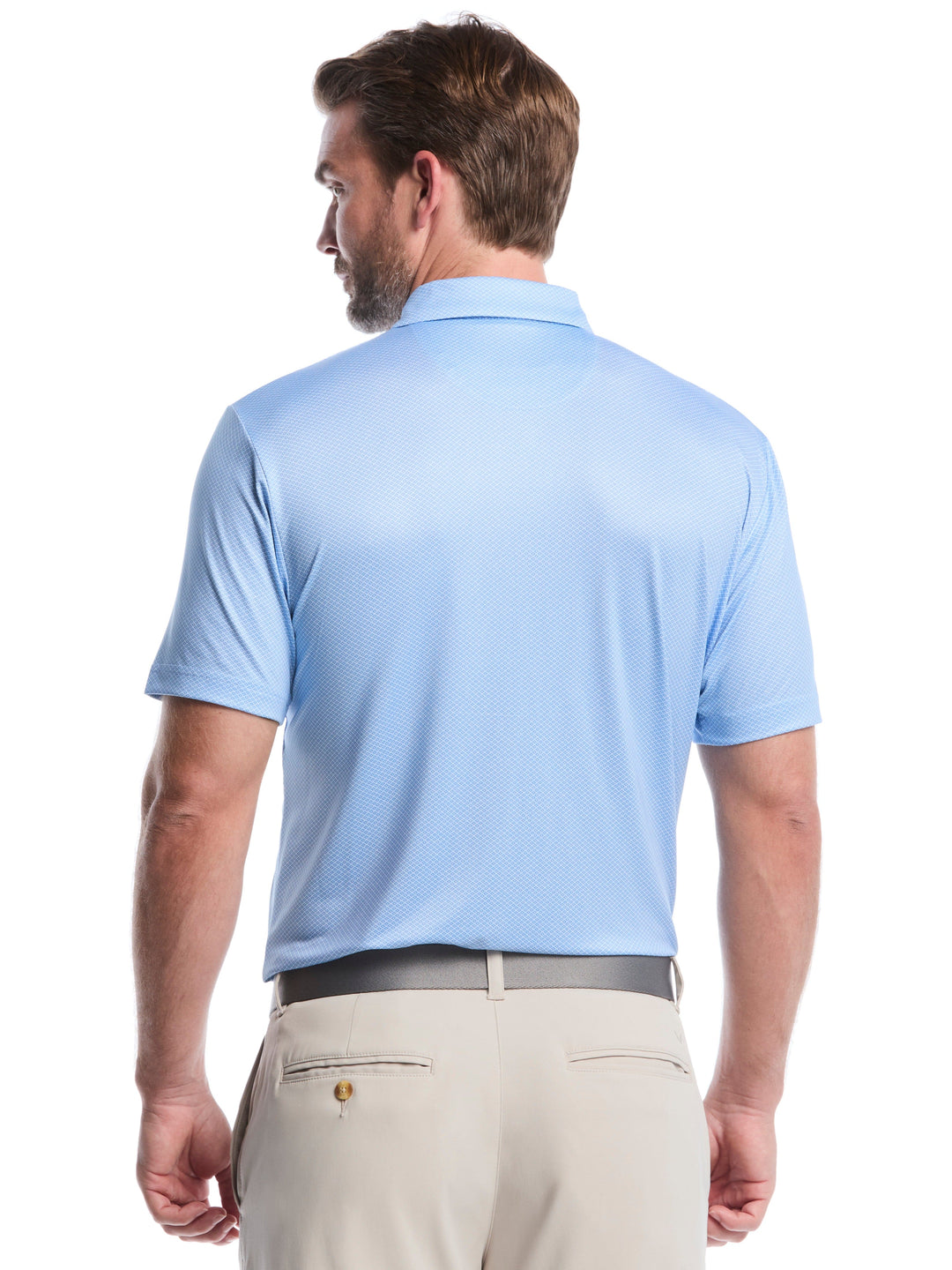 Men's Heather Geo Print Golf Polo