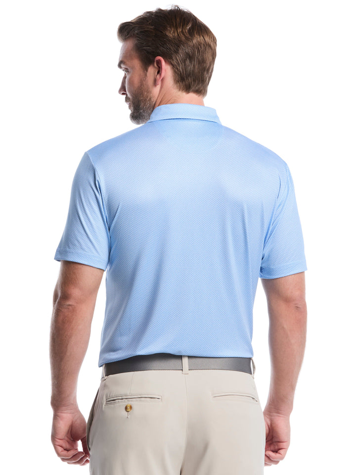Men's Heather Geo Print Golf Polo