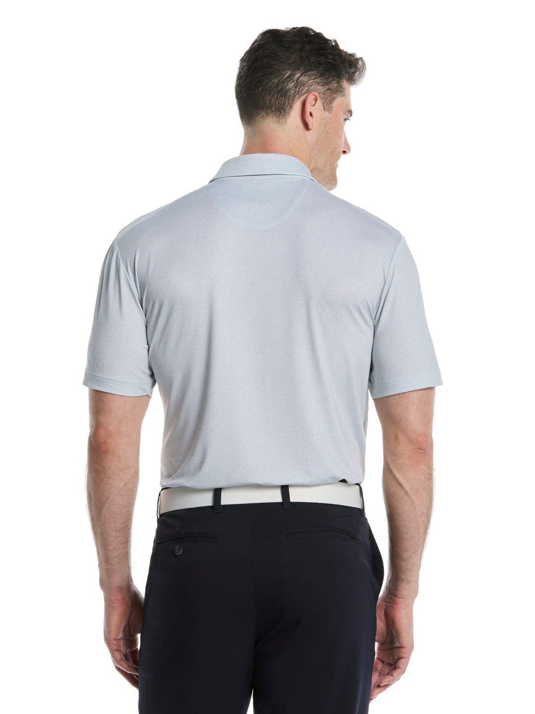 Men's Heather Geo Print Golf Polo