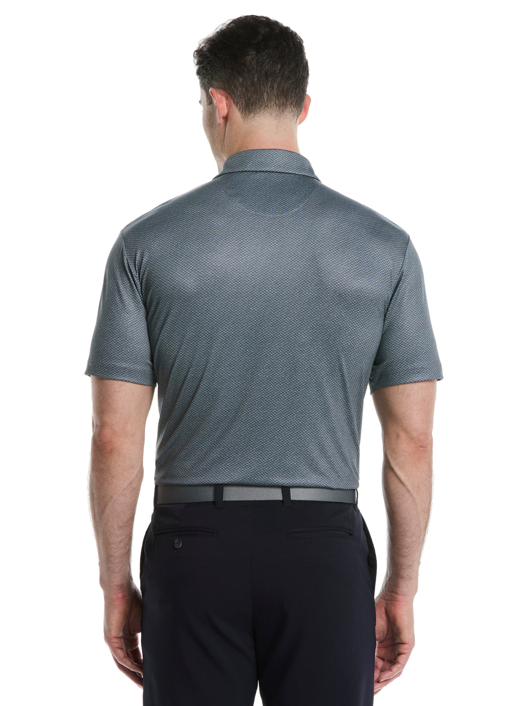 Men's Heather Geo Print Golf Polo