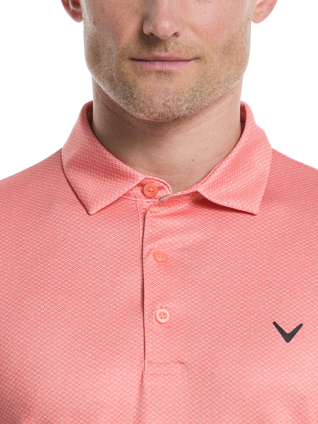 Men's Heather Geo Print Golf Polo