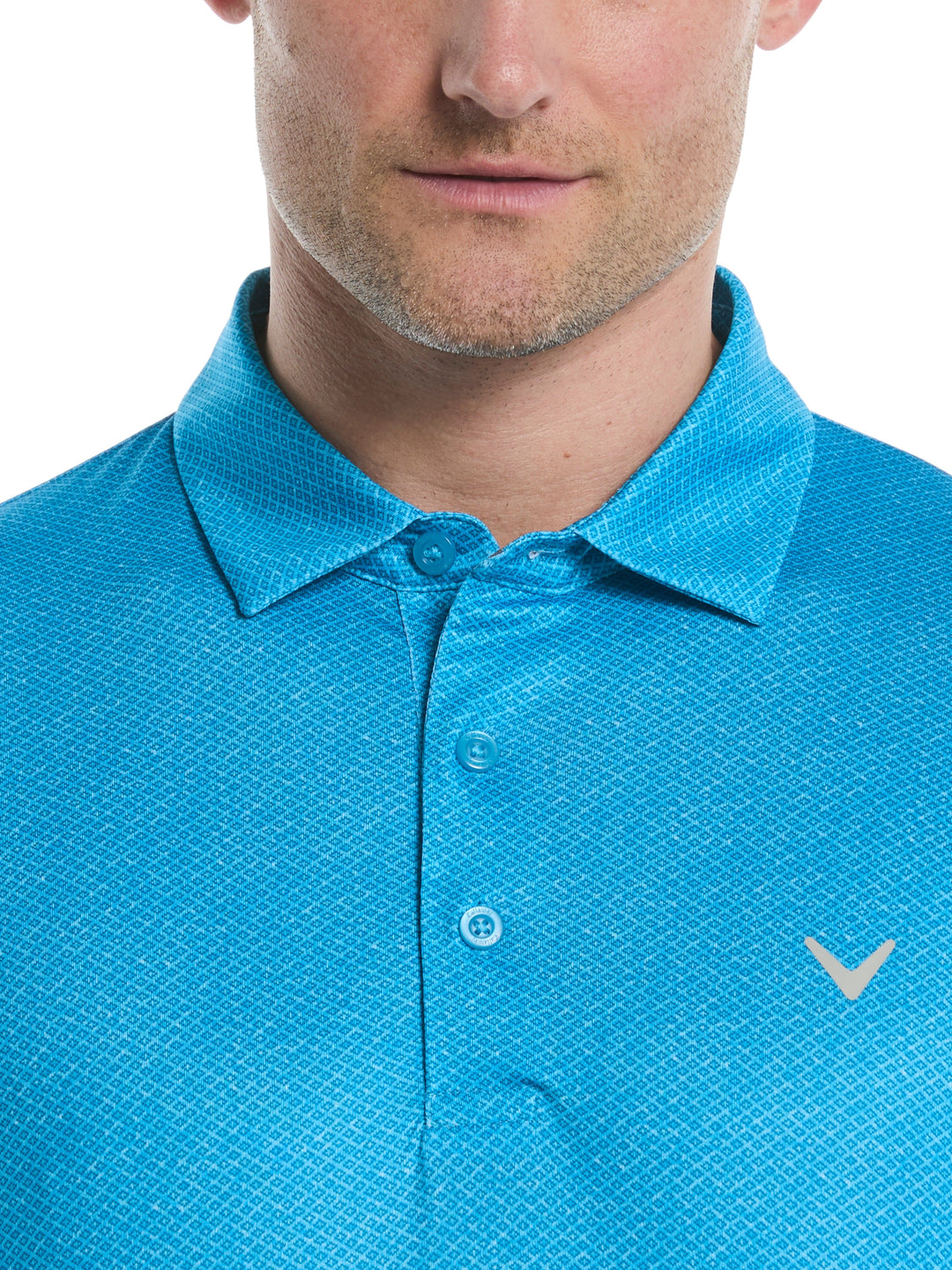 Men's Heather Geo Print Golf Polo