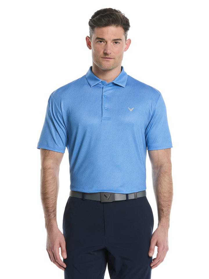 Men's Heather Geo Print Golf Polo