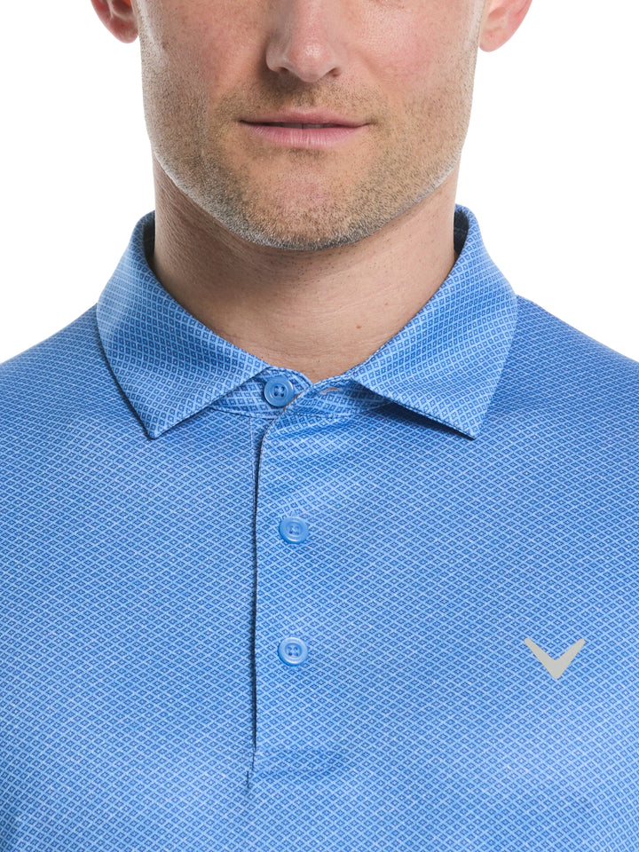 Men's Heather Geo Print Golf Polo