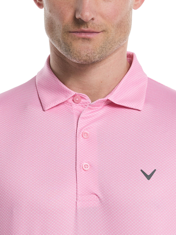 Men's Heather Geo Print Golf Polo