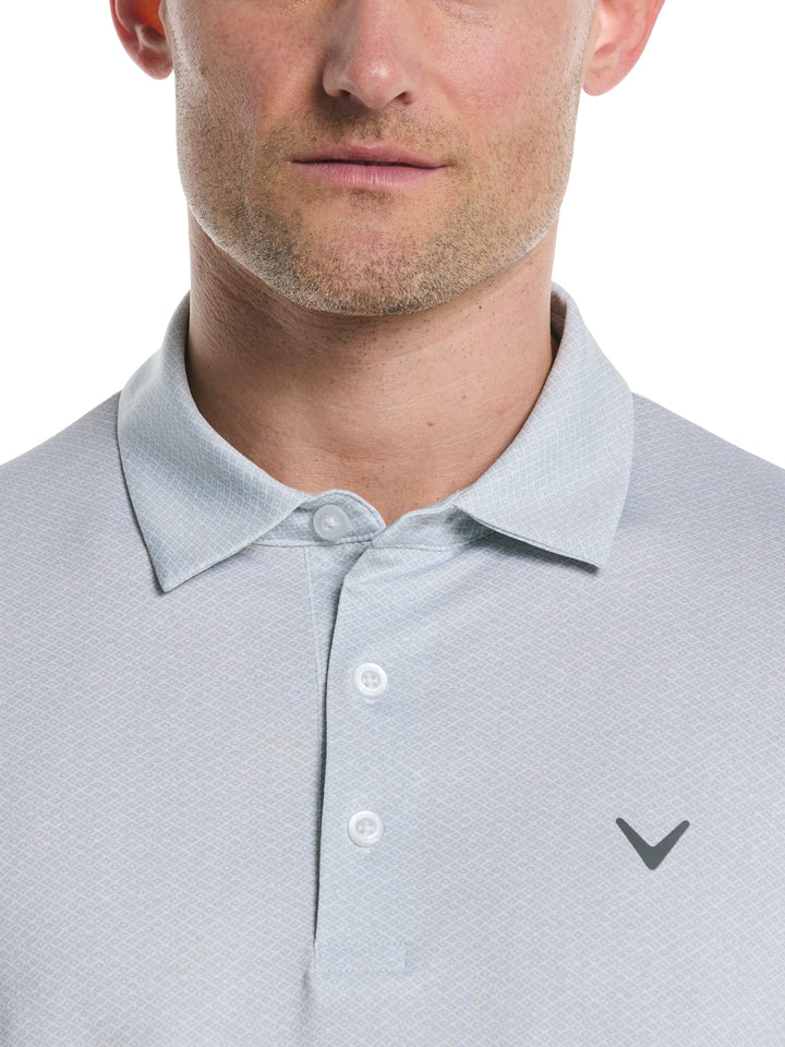 Men's Heather Geo Print Golf Polo