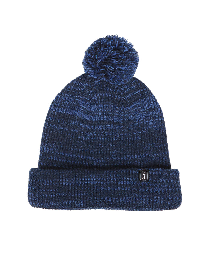 Heather Pom Pom Beanie (Black Iris Navy Htr) 