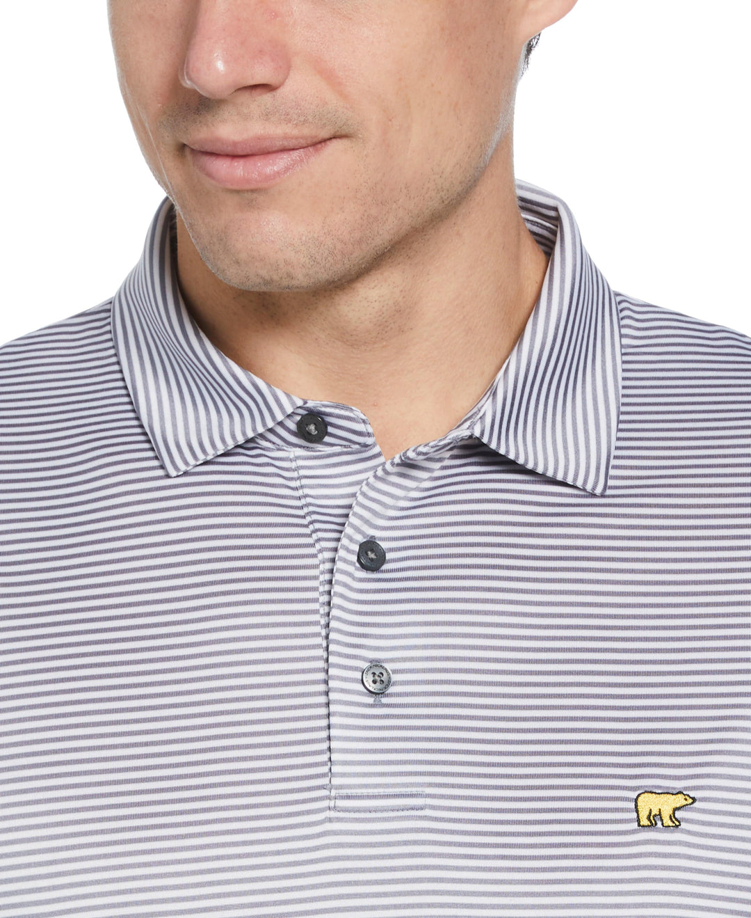 Short Sleeve 2 Color P/D Stripe Polo  (Tradewinds) 