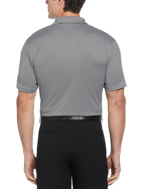  2 COLOR P/D STRIPE POLO (Caviar) 