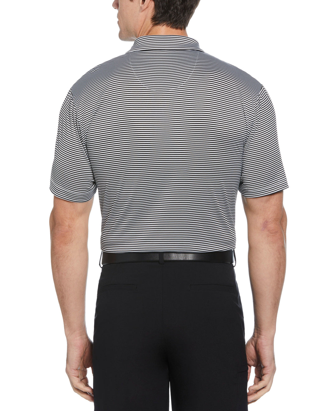  2 COLOR P/D STRIPE POLO (Caviar) 