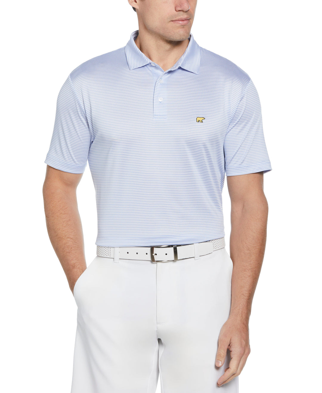 Short Sleeve Solid Texture Polo (Serenity) 