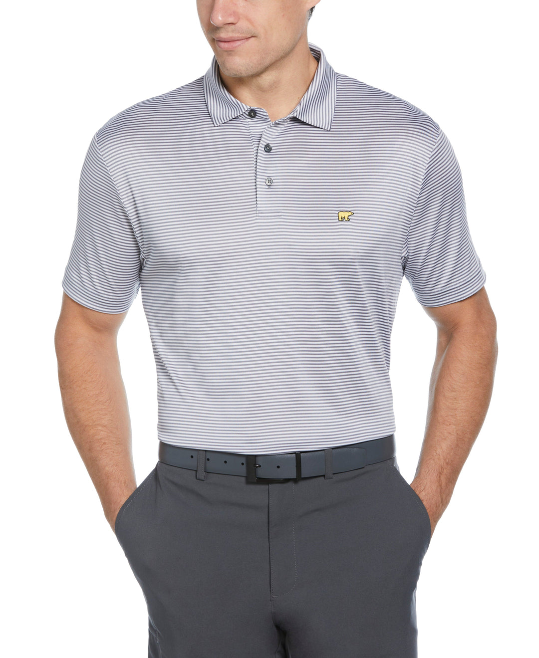 Short Sleeve 2 Color P/D Stripe Polo  (Tradewinds) 