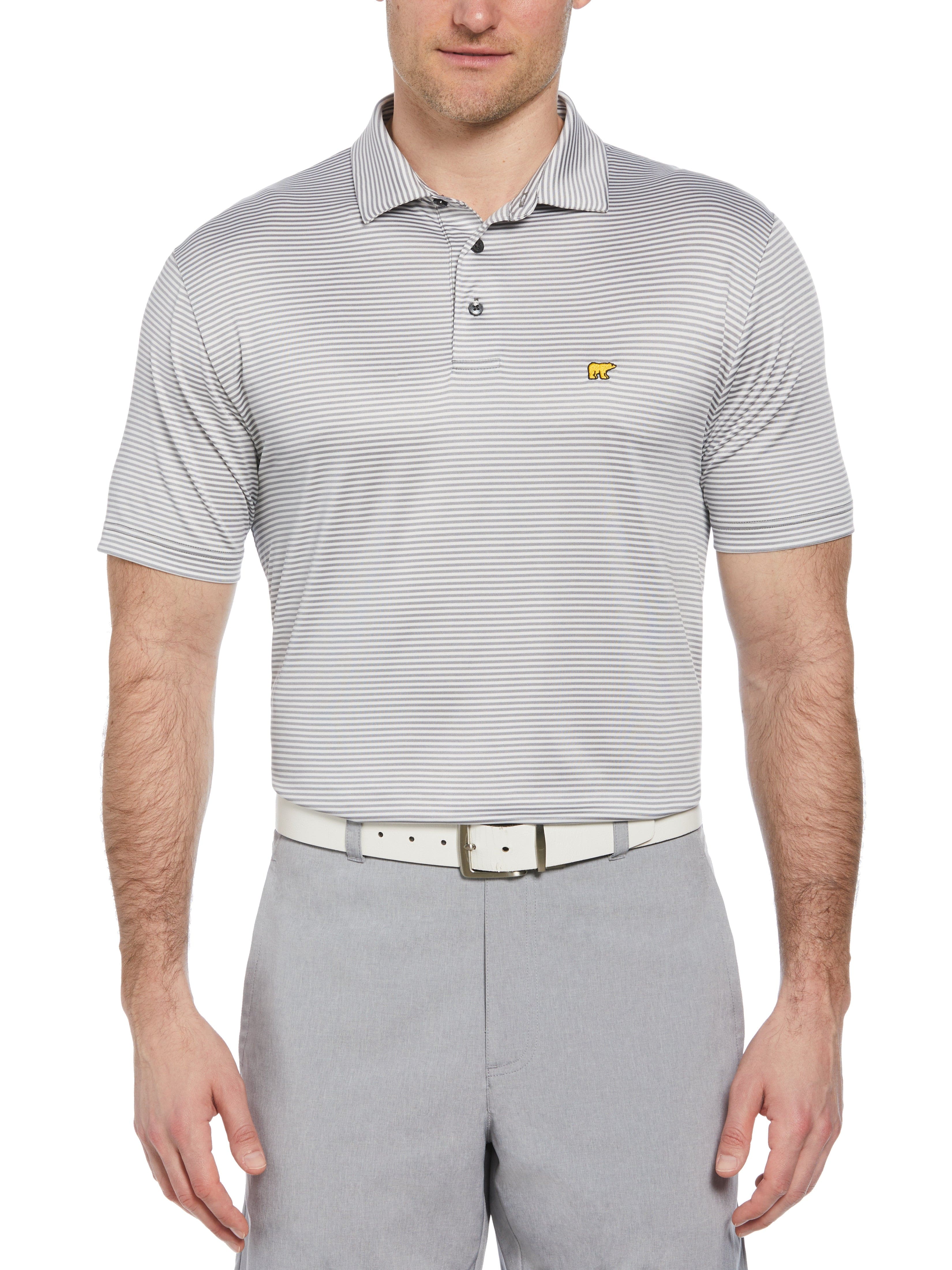 Jack Nicklaus Men's Heathered Two Color Stripe Polo | Golf