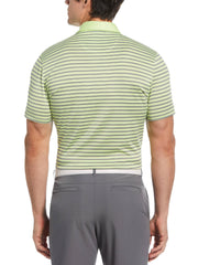 Men's Heritage Stripe Solid Collar Short Sleeve Polo Shirt