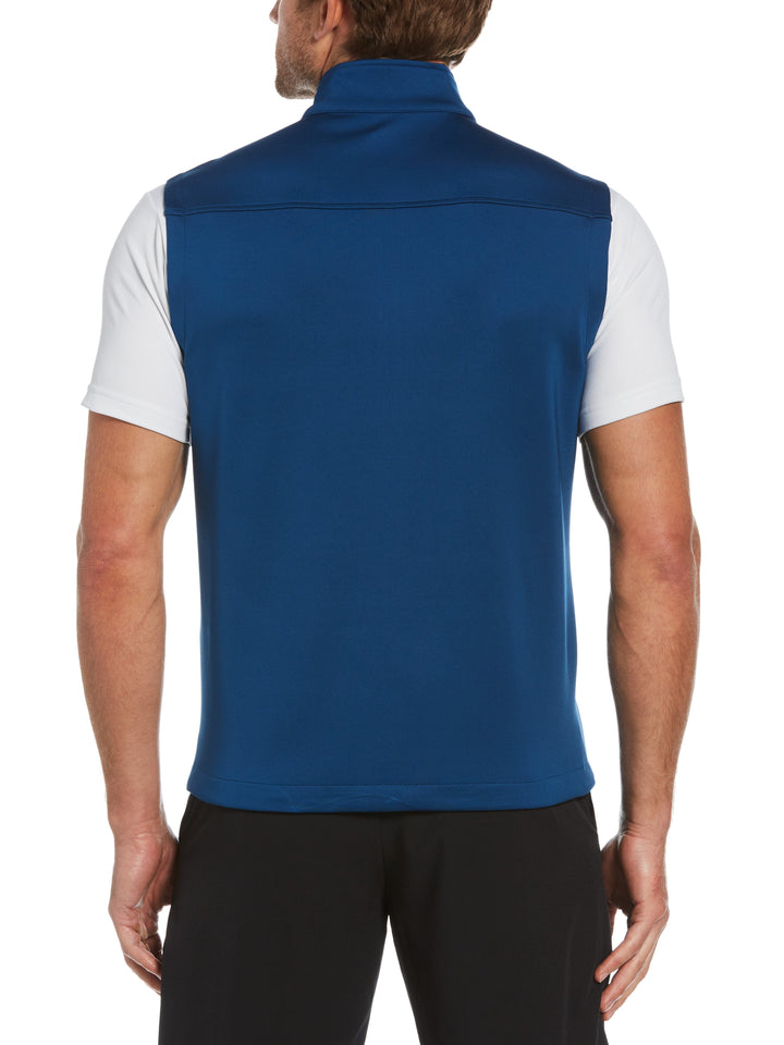 Mens High Gauge Fleece Full Zip Golf Vest (Blueberry Pancake) 