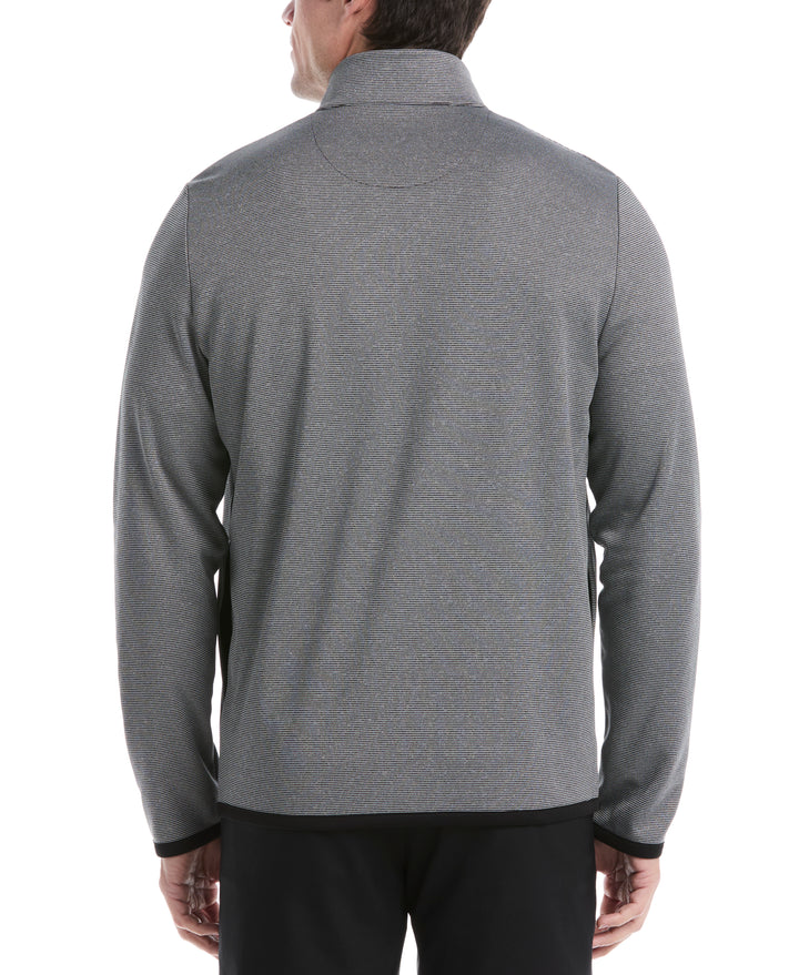 Horizontal Heather Fleece Full Zip (Caviar Heather) 