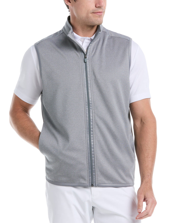 Horizontal Heather Fleece Golf Vest (Flagstone Htr) 