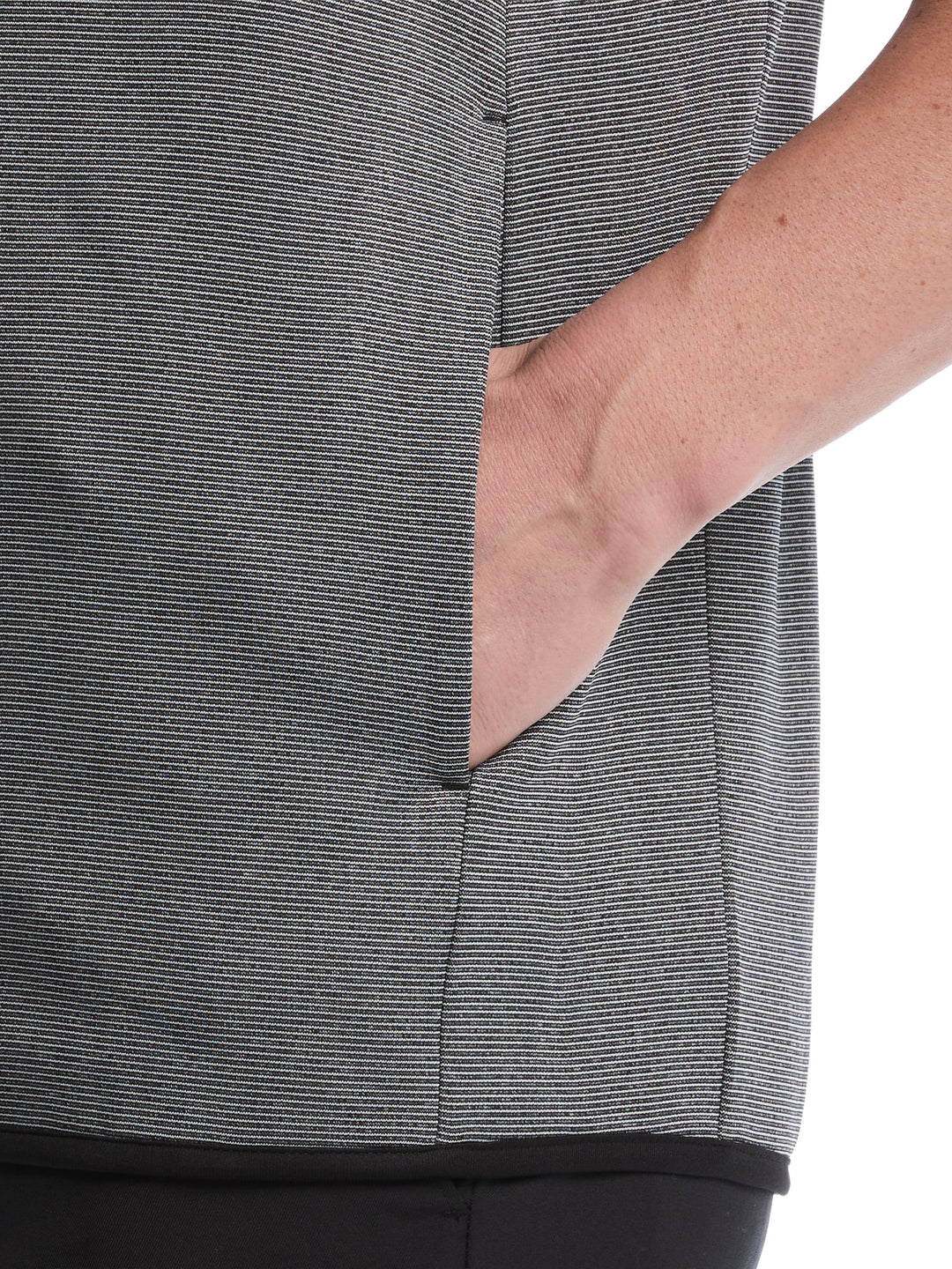 Men's Horizontal Heather Fleece Golf Vest