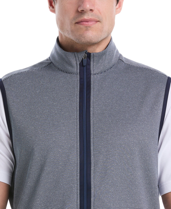 Horizontal Heather Fleece Golf Vest (Peacoat Heather) 