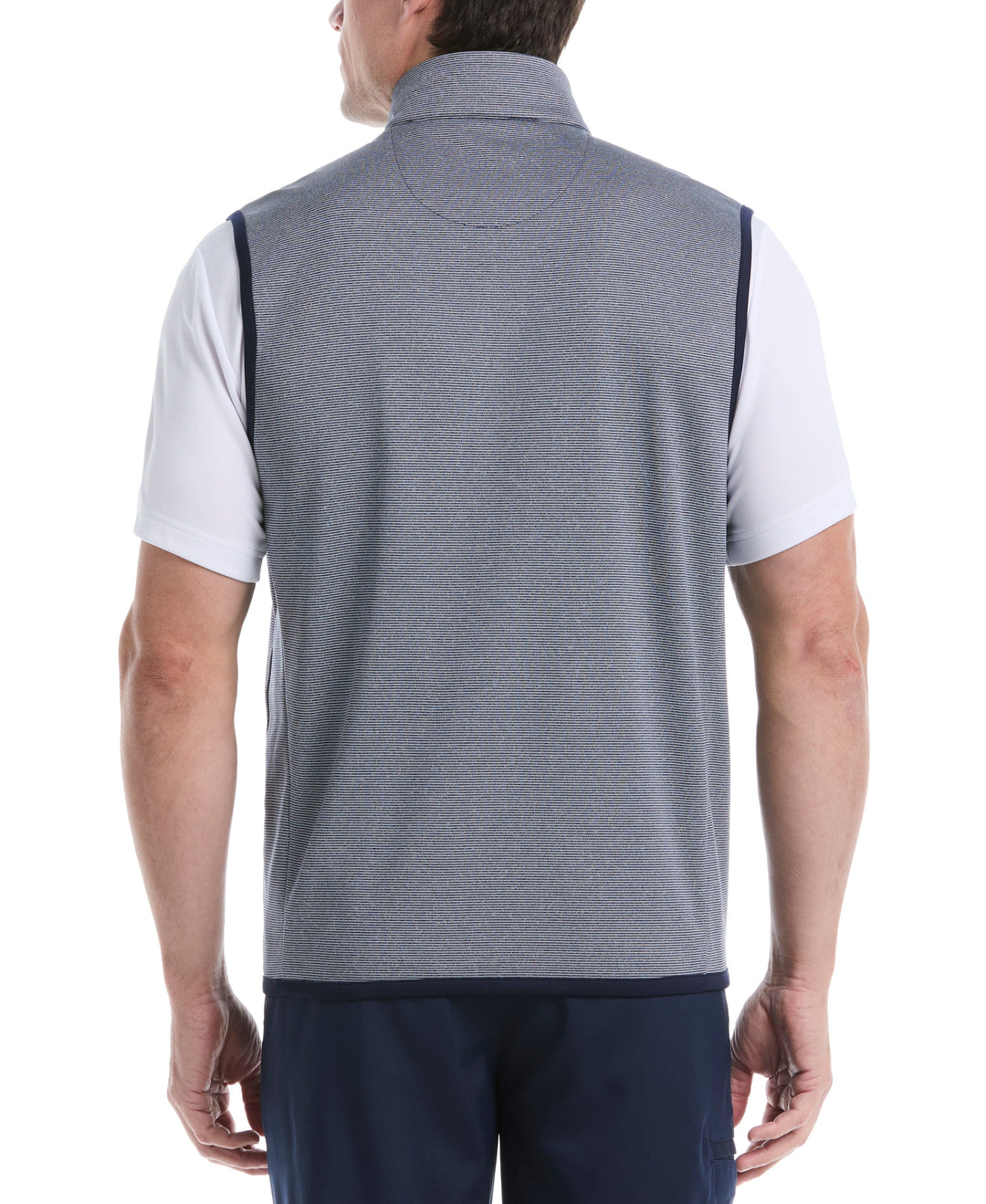 Horizontal Heather Fleece Golf Vest (Peacoat Heather) 