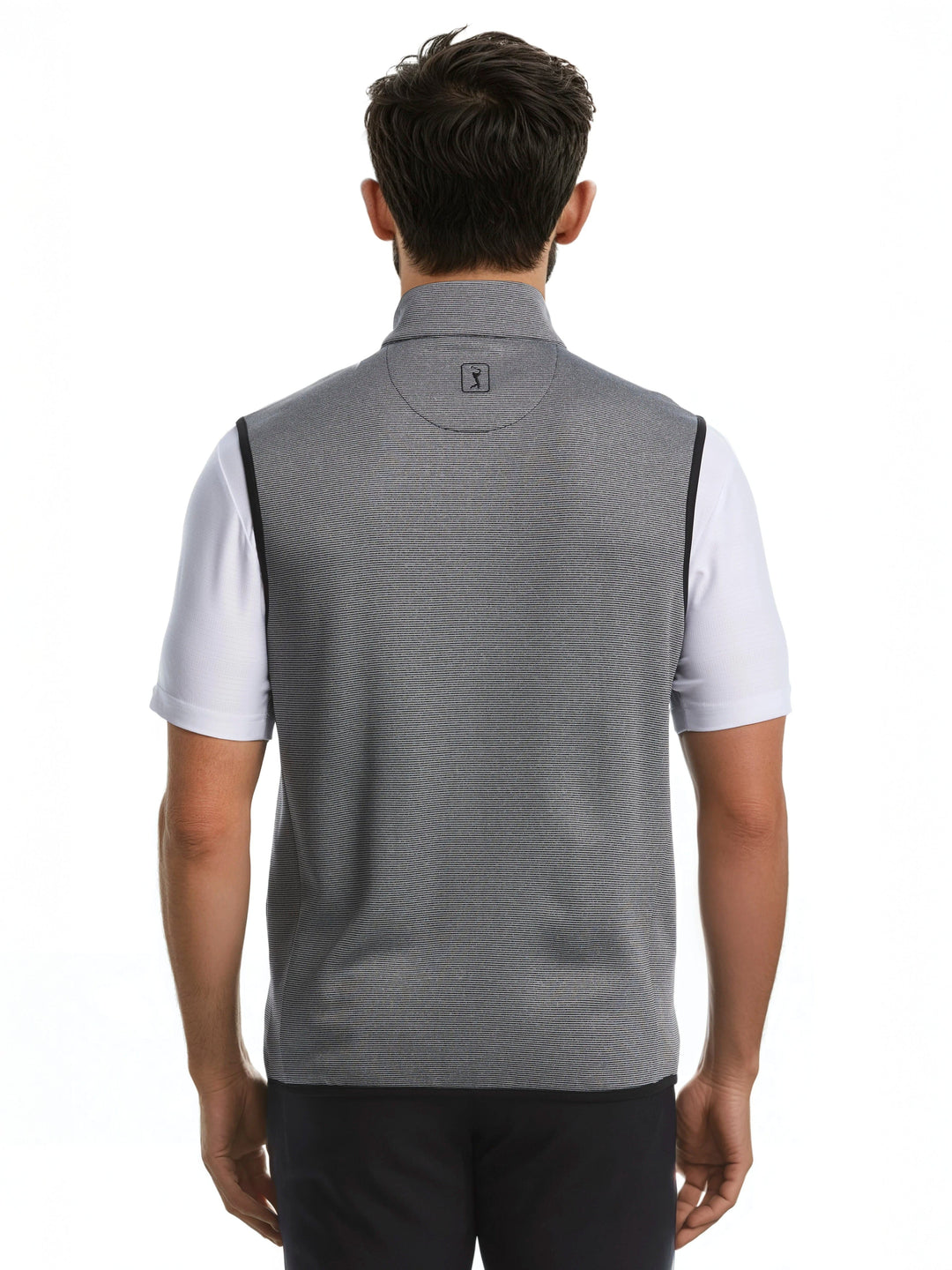 Men's Horizontal Heather Fleece Golf Vest