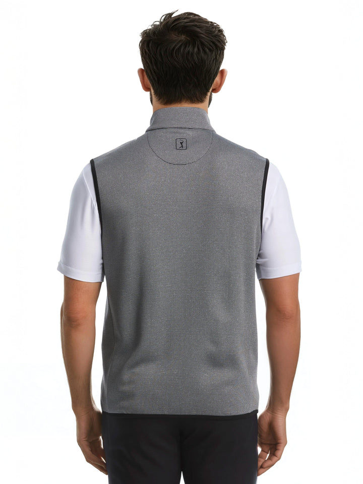 Men's Horizontal Heather Fleece Golf Vest
