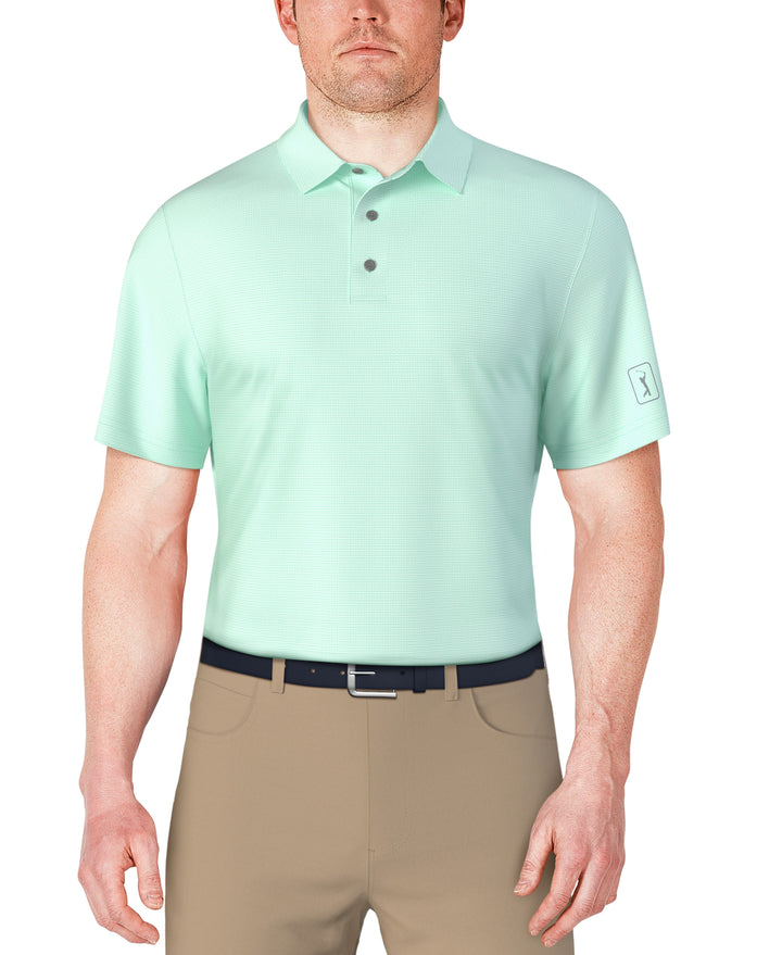 SS Horizontal Print Polo (Aruba Blue) 