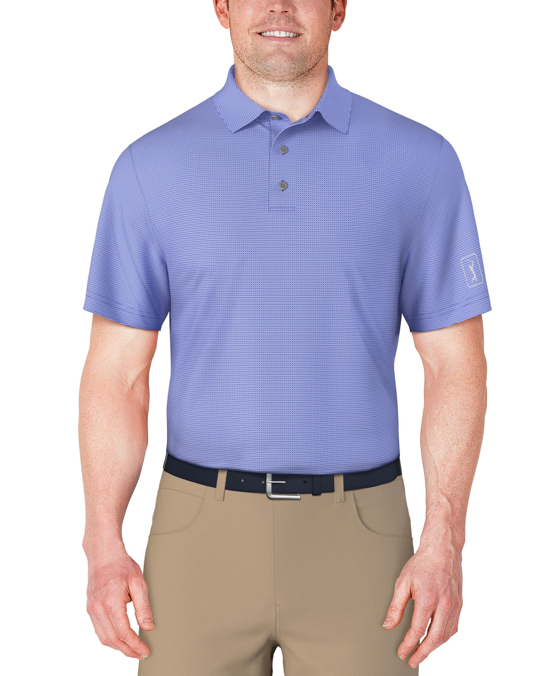 SS Horizontal Print Polo (Dazzling Blue) 