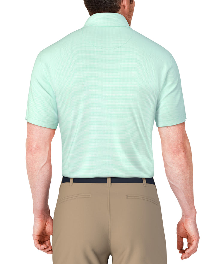 SS Horizontal Print Polo (Aruba Blue) 