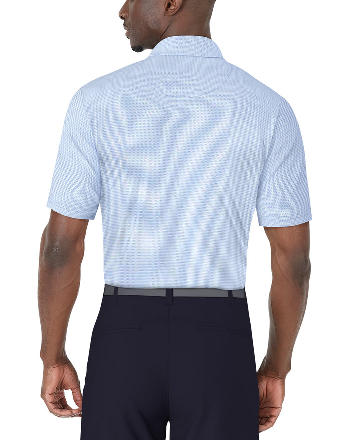 SS Horizontal Print Polo (Blissful Blue) 