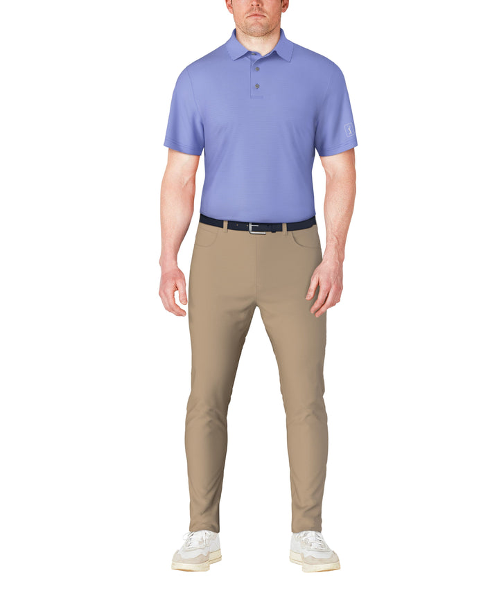 SS Horizontal Print Polo (Dazzling Blue) 