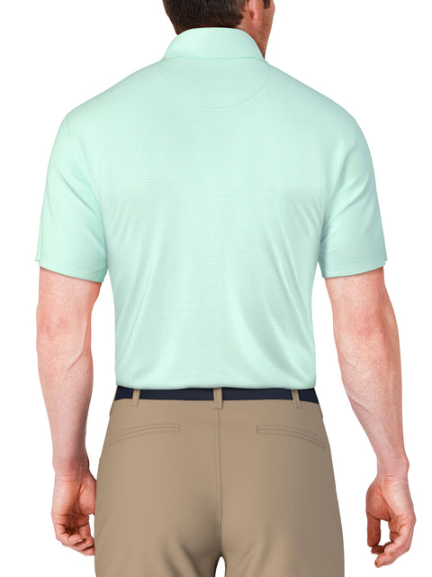 SS Horizontal Print Polo (Aruba Blue) 