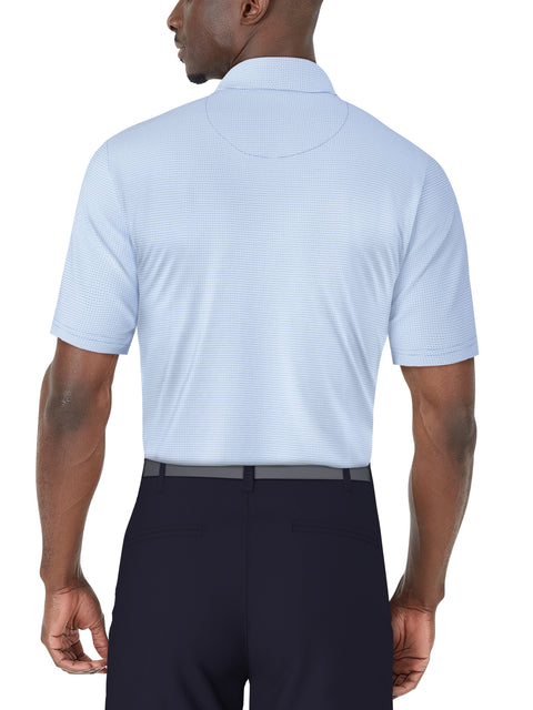 SS Horizontal Print Polo (Blissful Blue) 