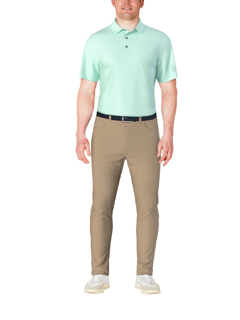 SS Horizontal Print Polo (Aruba Blue) 