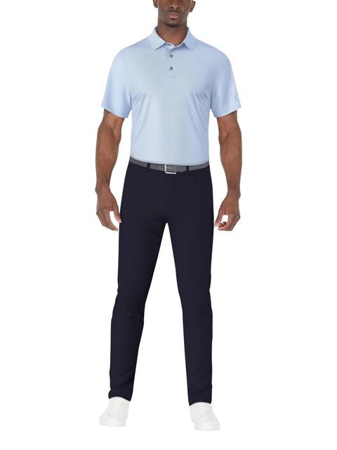 SS Horizontal Print Polo (Blissful Blue) 